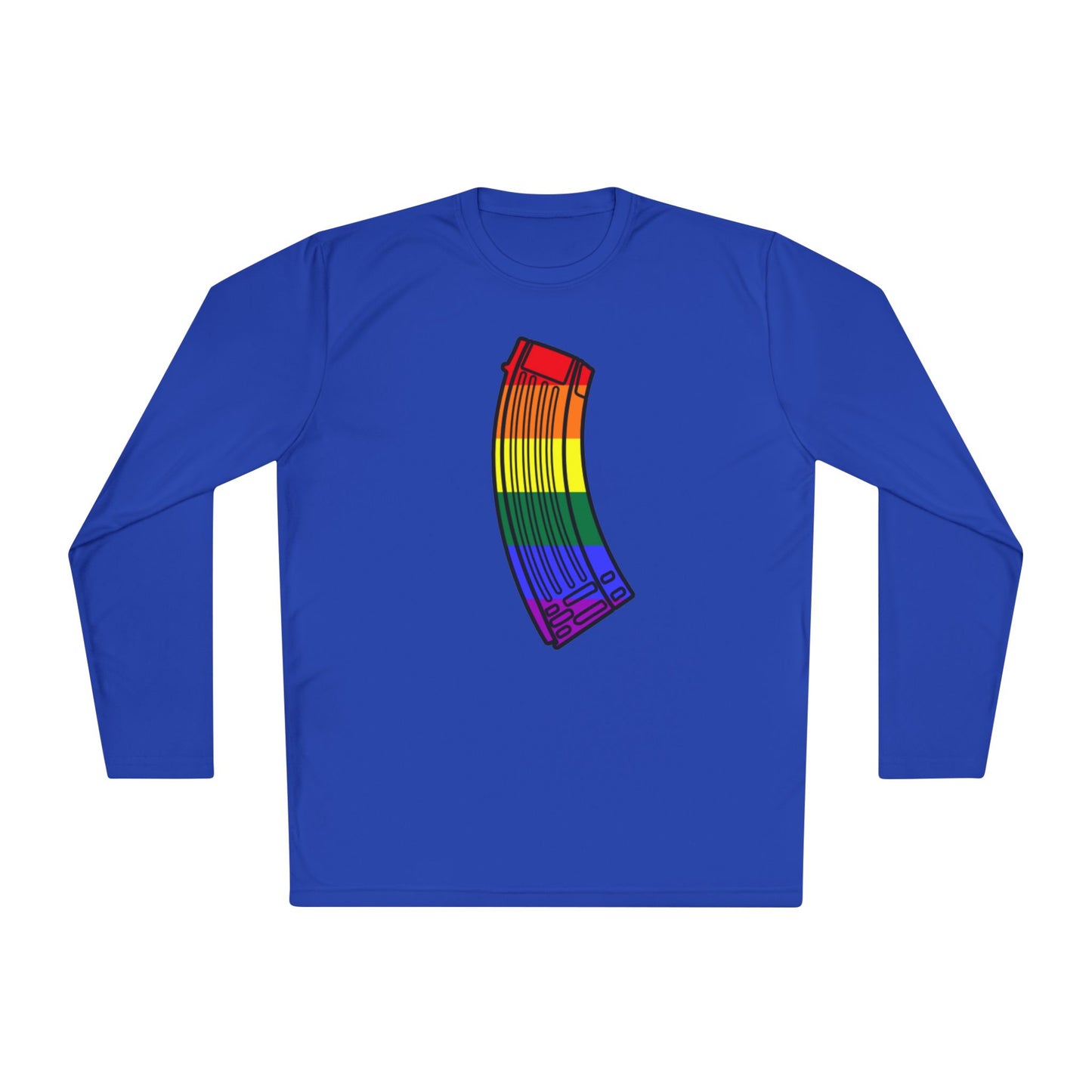 Unisex Pride Flag Rifle Magazine Performance Long Sleeve Tee