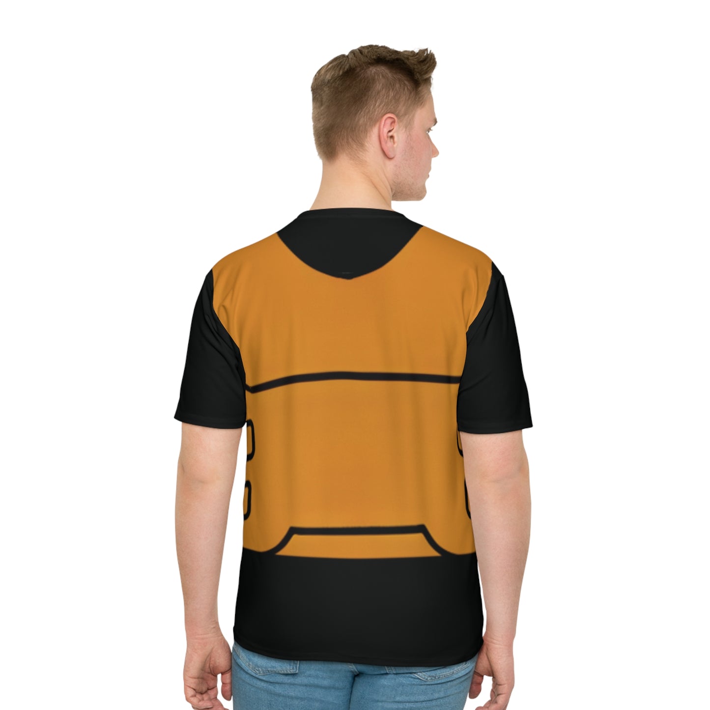 Unisex Tan Tactical Vest T-Shirt- Black