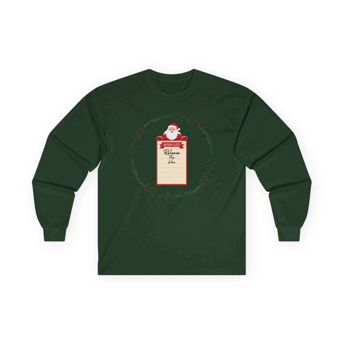 Release the Files Holiday Santa Long Sleeve Tee