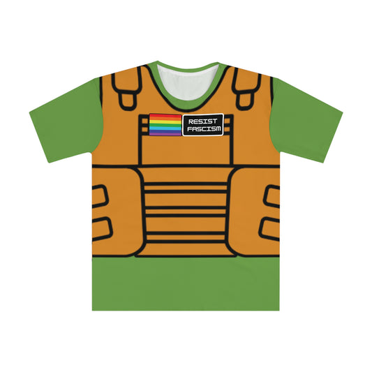 Unisex Tan Tactical Vest T-Shirt- Green