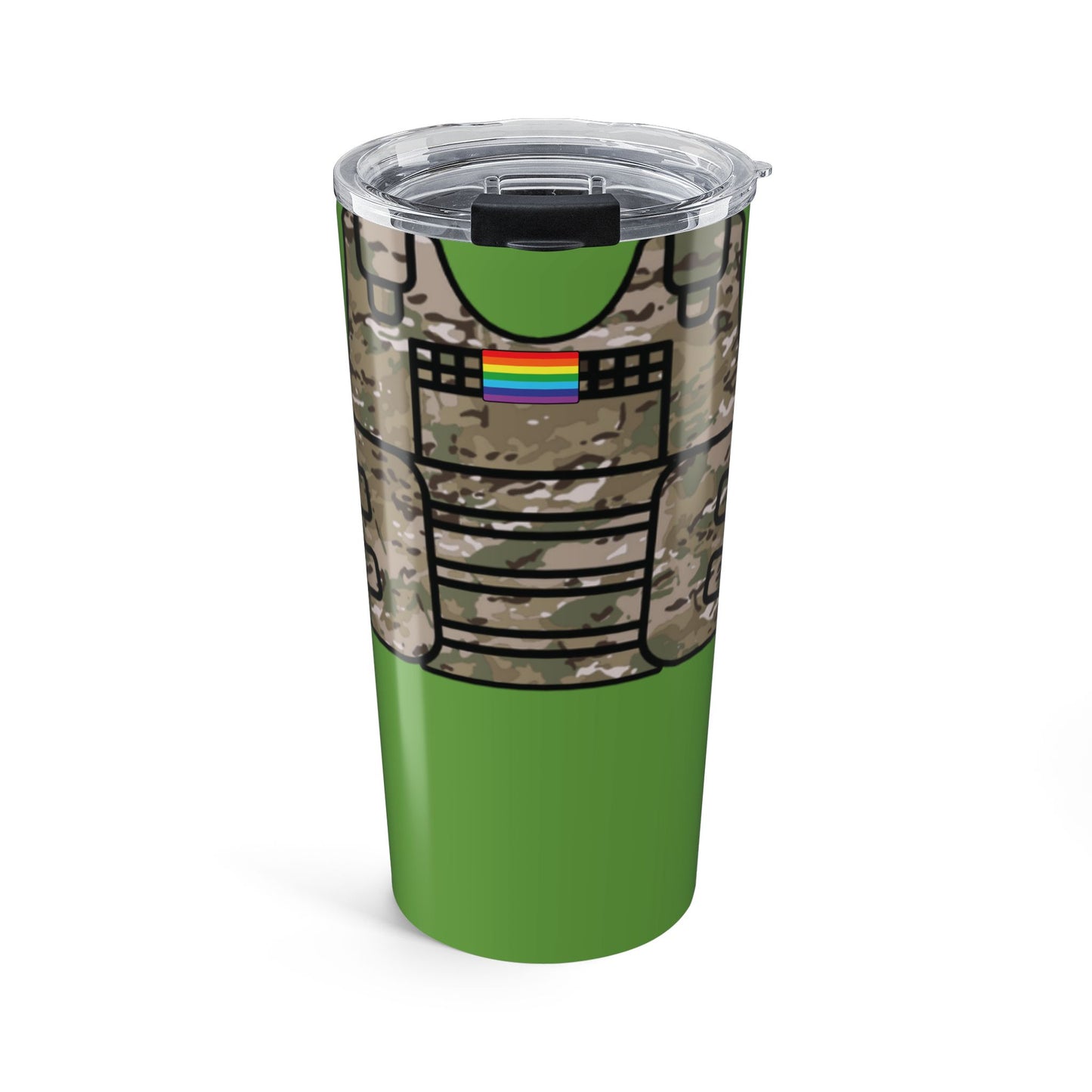 Camo Tactical Vest Tumbler 20oz- Green