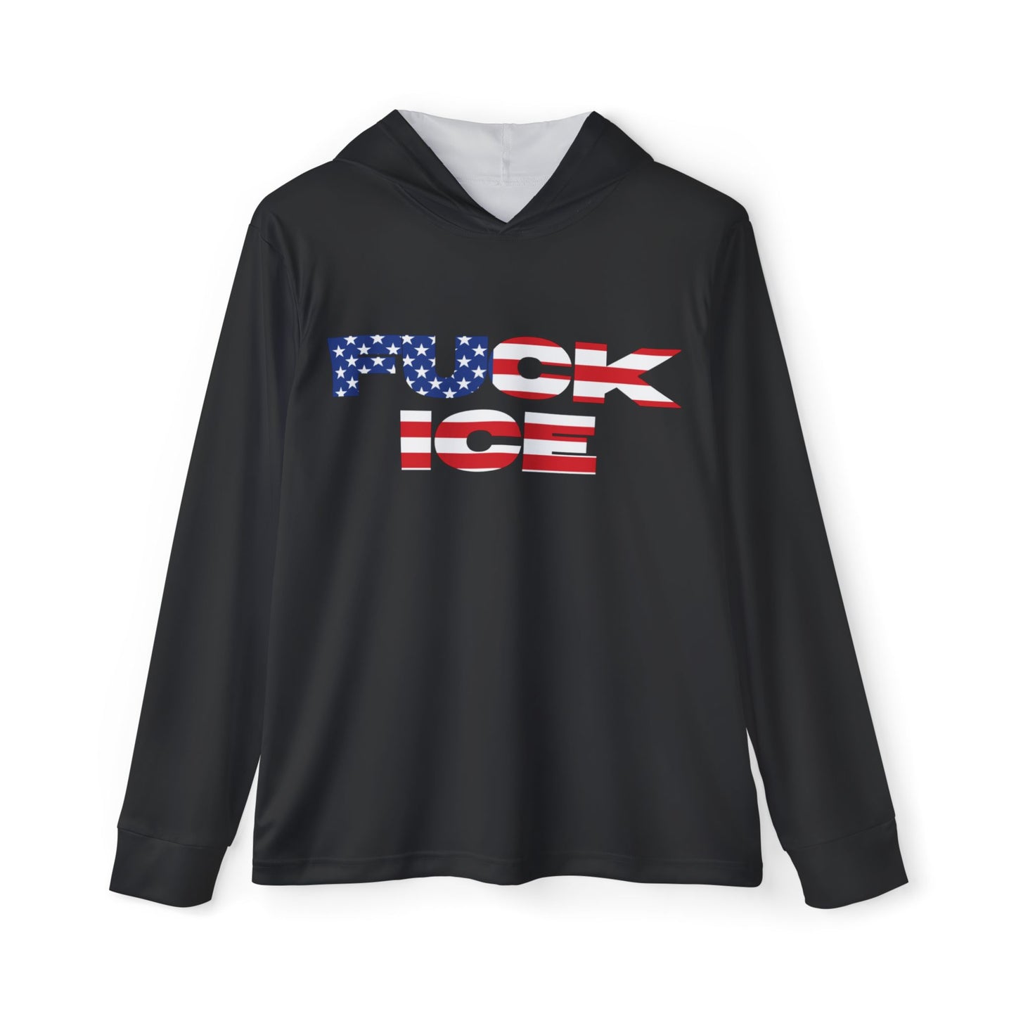 F**K ICE Unisex Performance Hoodie- USA, Black