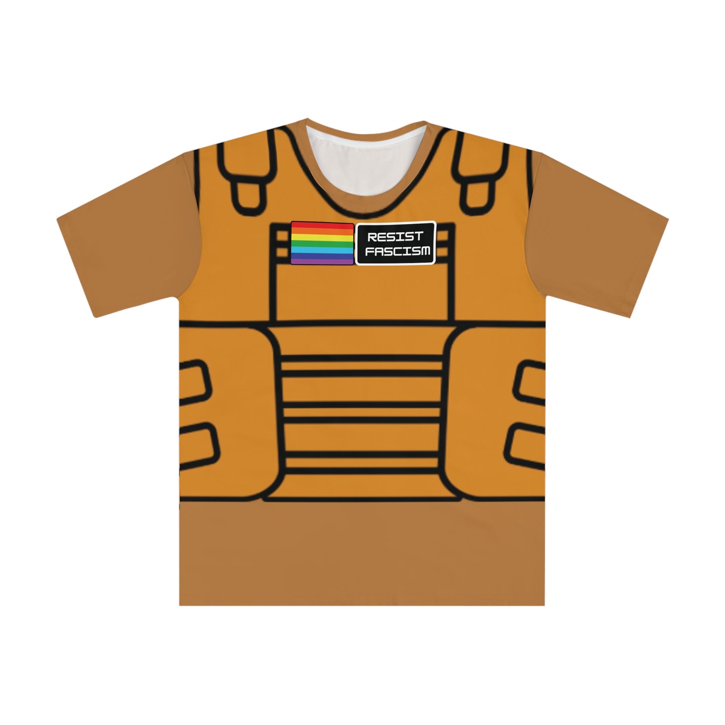 Unisex Tan Tactical Vest T-Shirt- Tan