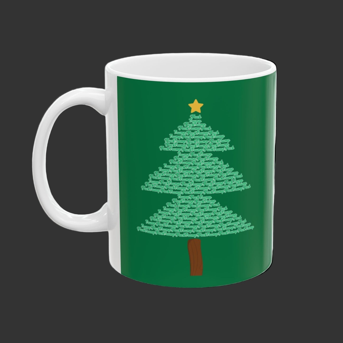 F*** Trump Christmas Holiday Mug- Green