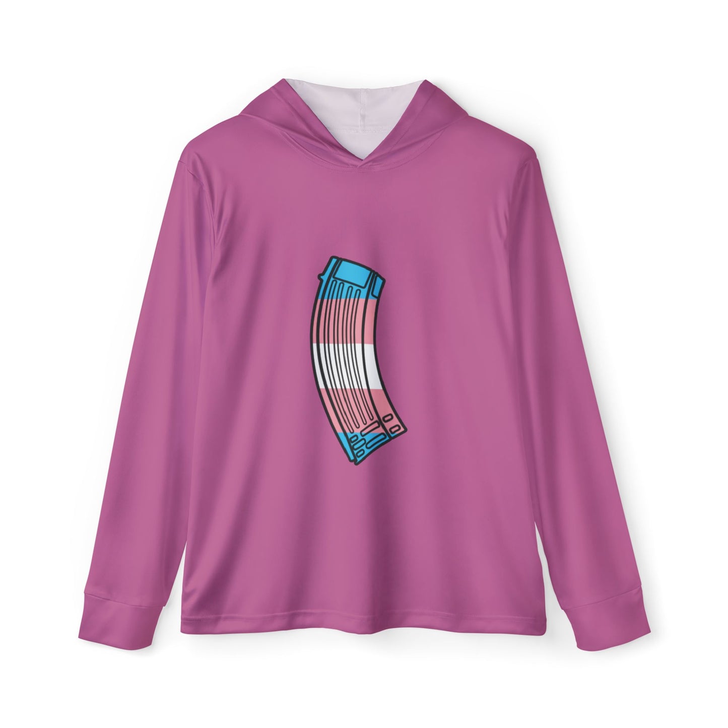 Unisex Trans Pride Flag Rifle Magazine Performance Hoodie- Pink