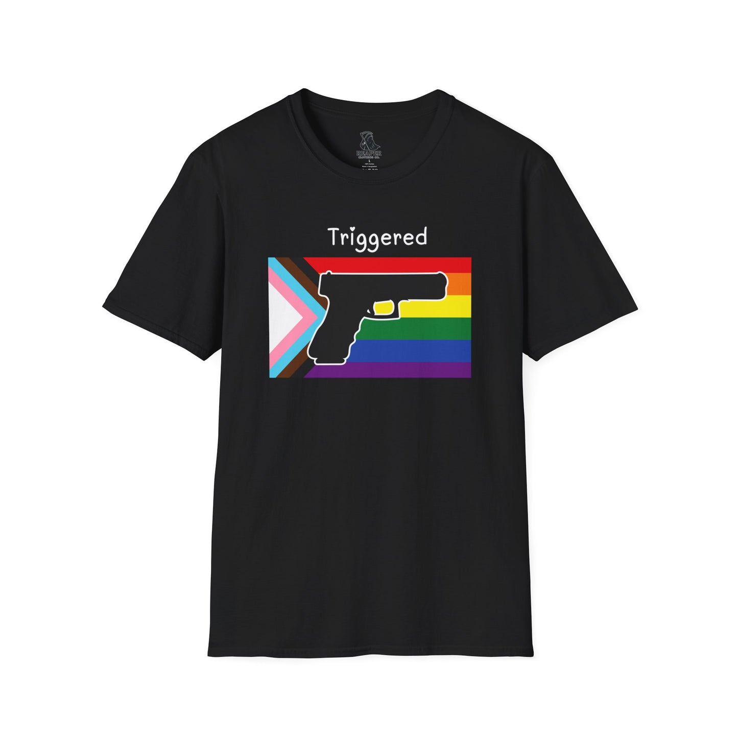 Unisex "Triggered" Pride Flag T-shirt
