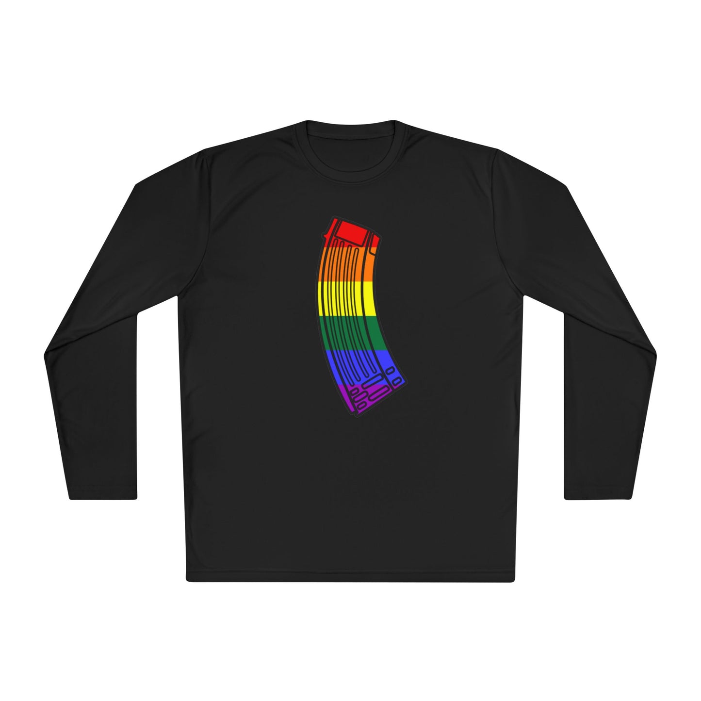 Unisex Pride Flag Rifle Magazine Performance Long Sleeve Tee