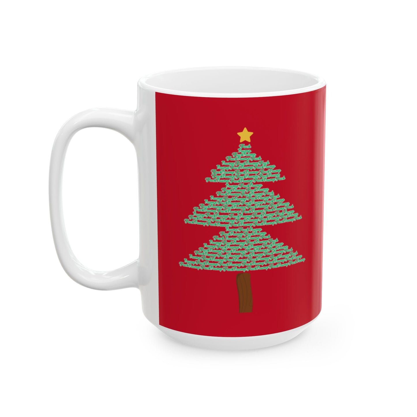 F***K Trump Christmas Holiday Mug- Red