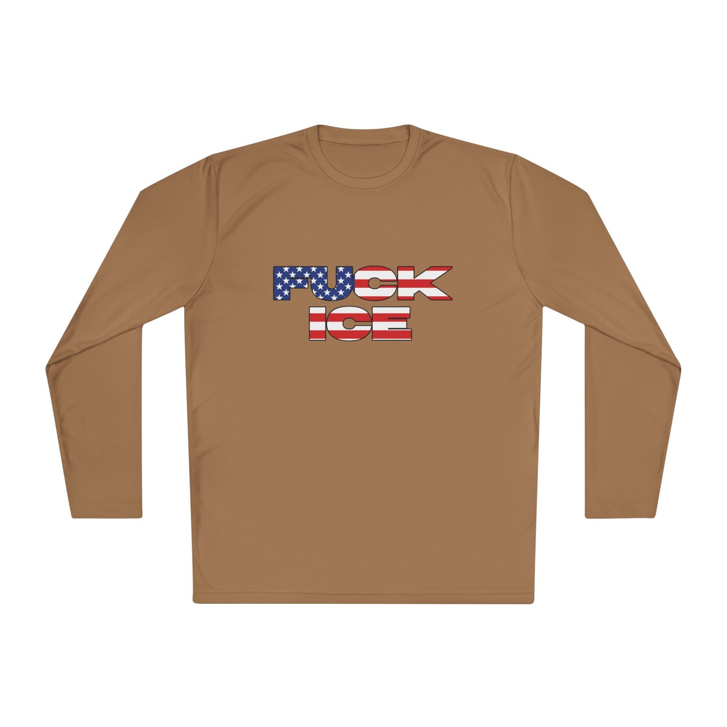 F**K ICE Performance Long Sleeve Tee- USA Flag