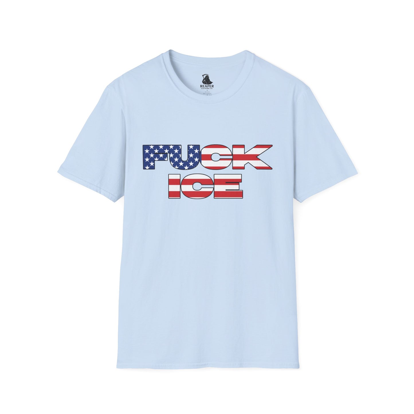 Unisex F**K ICE T-shirt- USA Flag