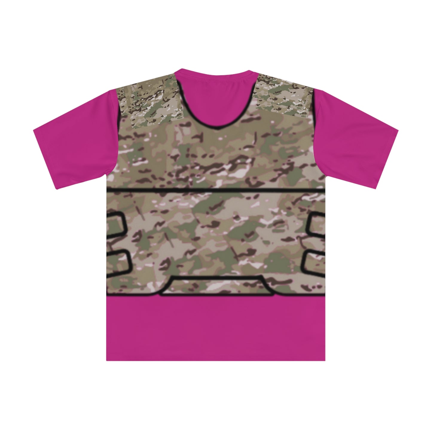 Unisex Camo Tactical Vest T-Shirt- Pink
