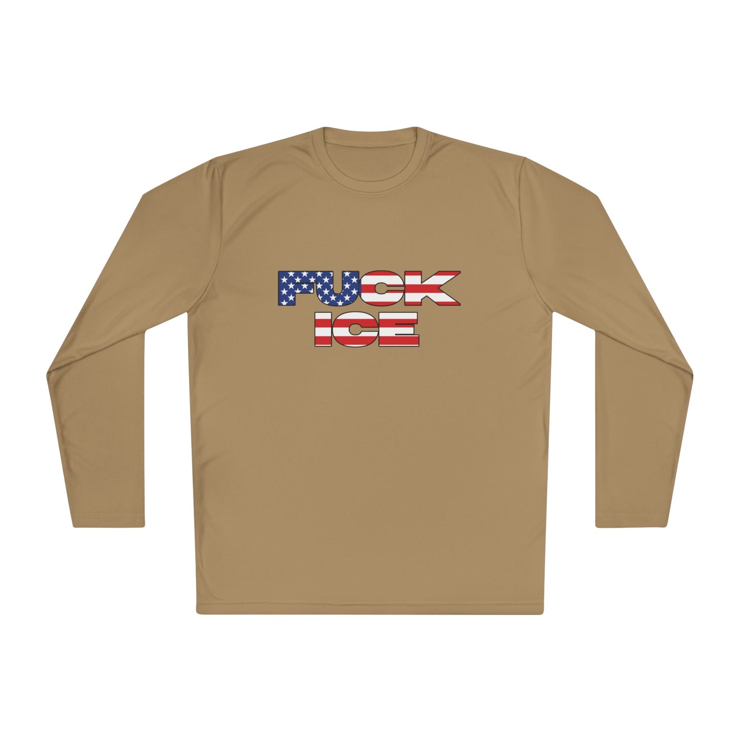 F**K ICE Performance Long Sleeve Tee- USA Flag