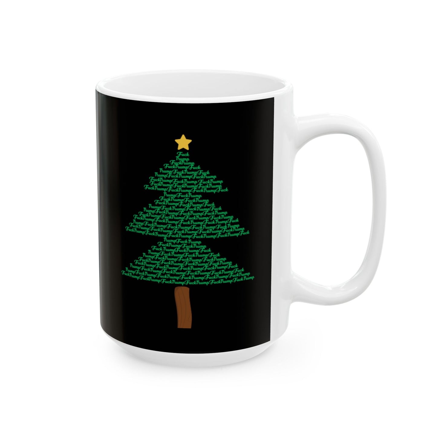 F*** Trump Christmas Holiday Mug- Black