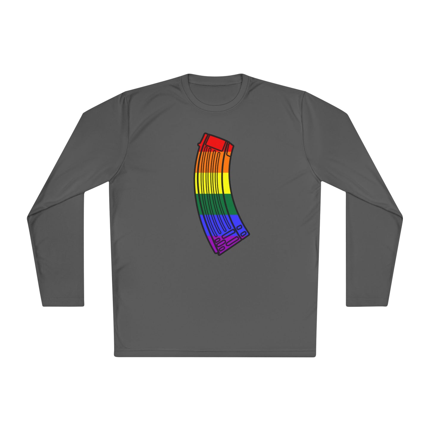 Unisex Pride Flag Rifle Magazine Performance Long Sleeve Tee