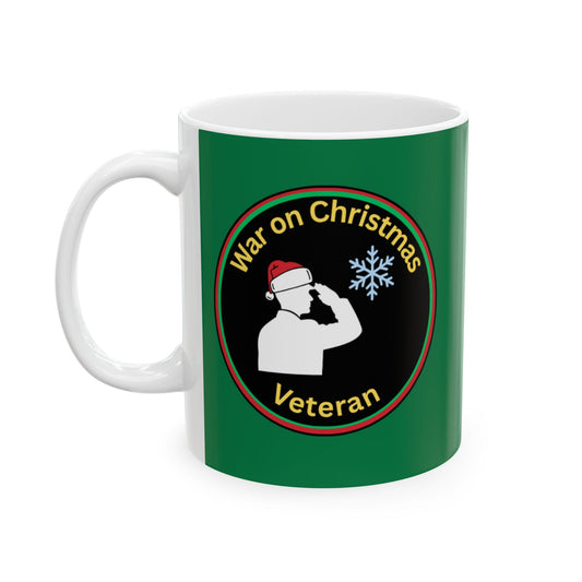 “War on Christmas Veteran” Parody Mug- Green