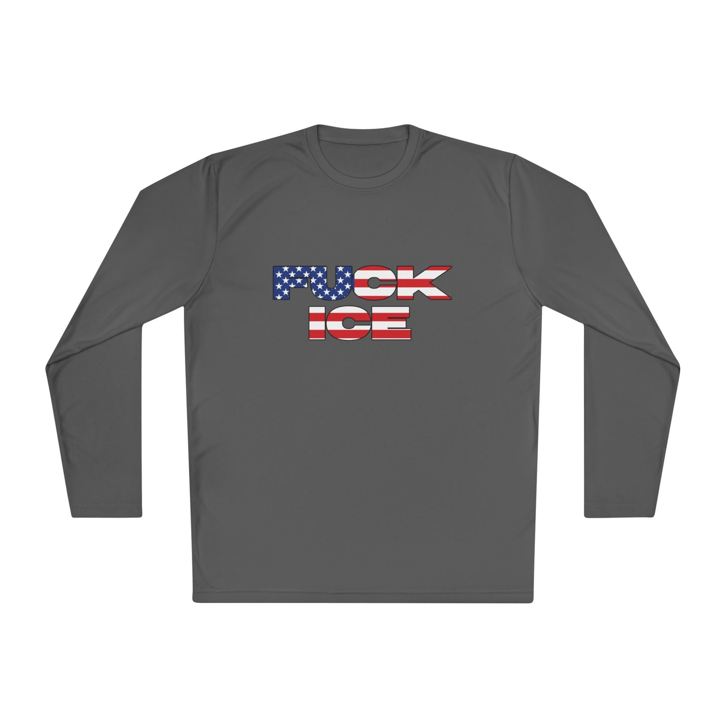 F**K ICE Performance Long Sleeve Tee- USA Flag