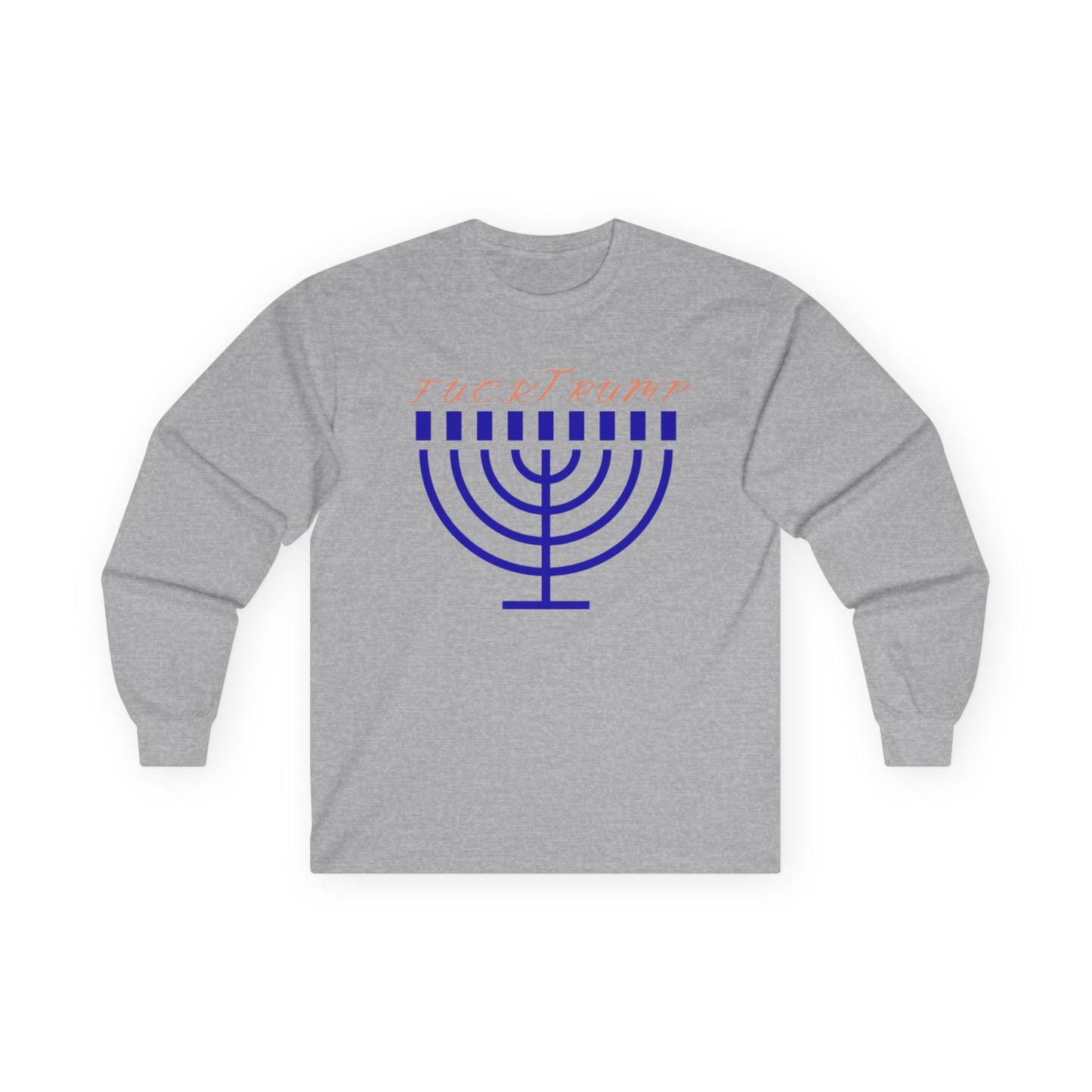 F*** Trump Menorah Hannukah Long Sleeve Tee