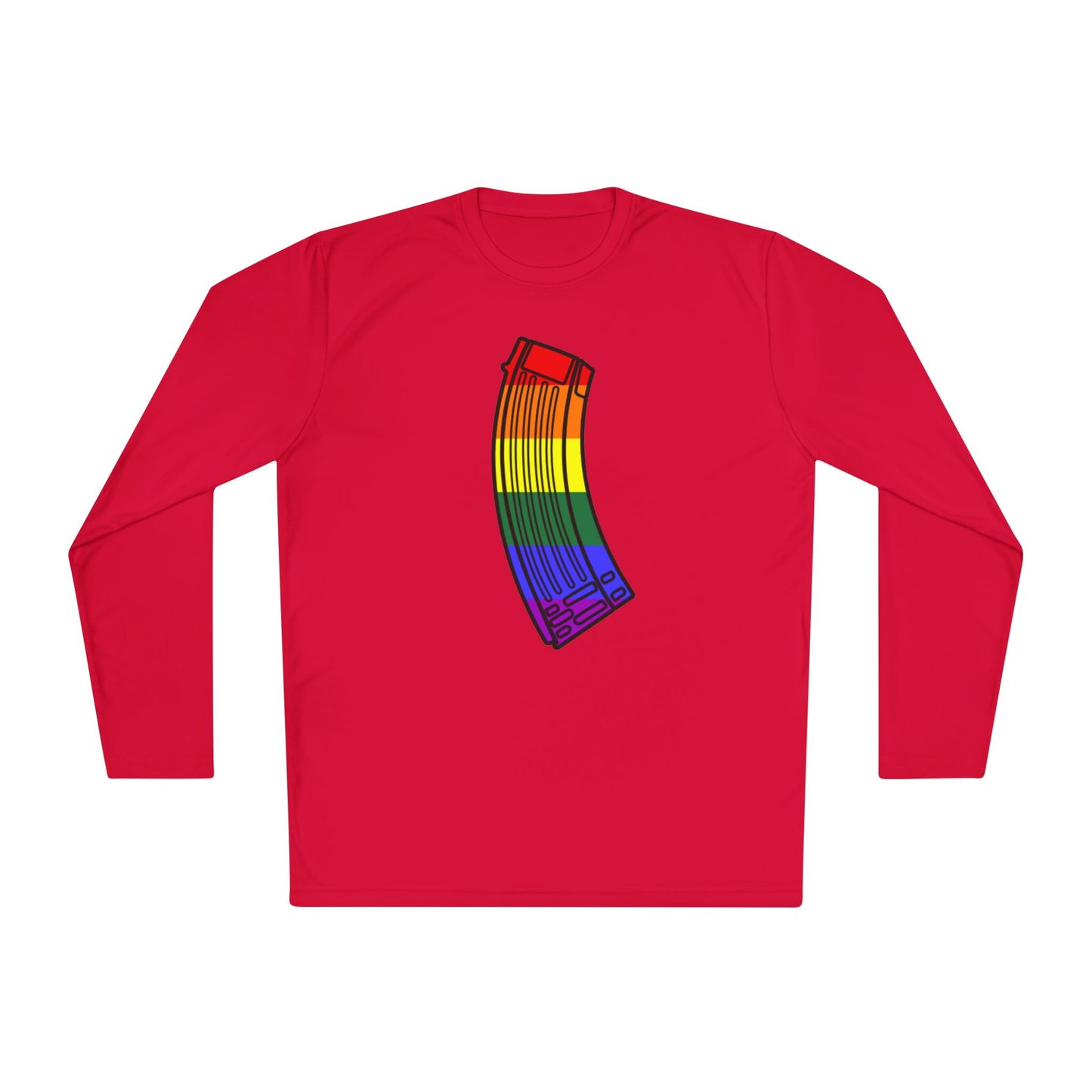 Unisex Pride Flag Rifle Magazine Performance Long Sleeve Tee
