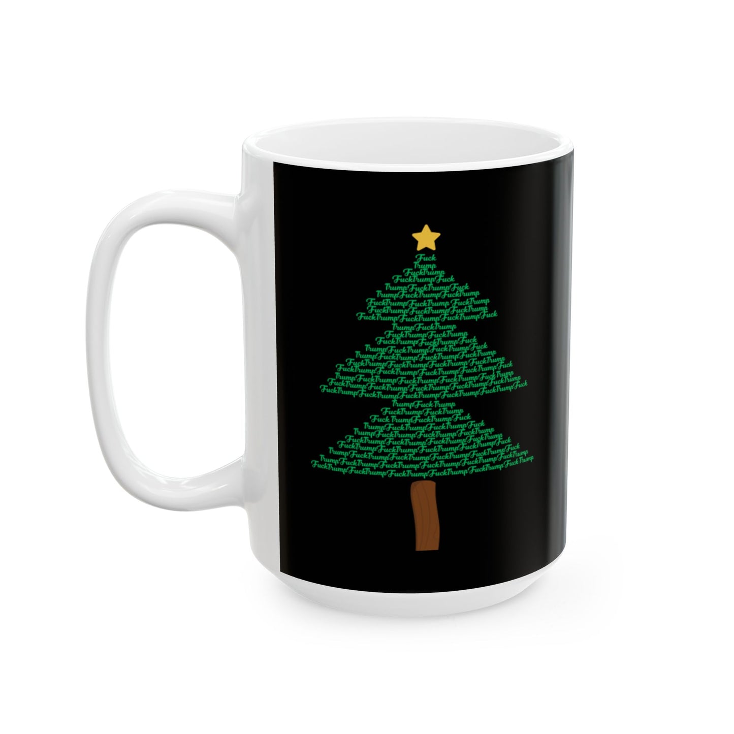 F*** Trump Christmas Holiday Mug- Black