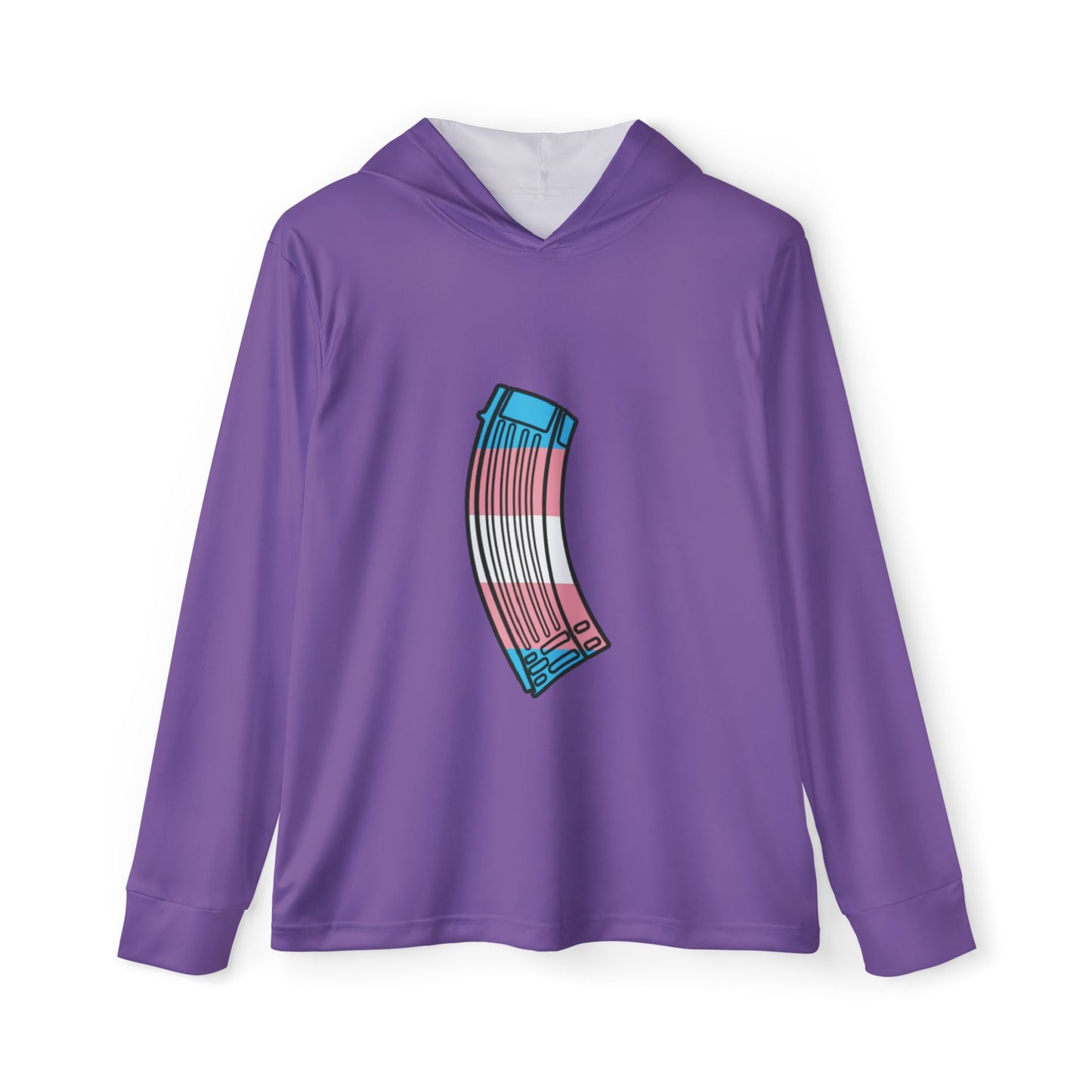 Unisex Trans Pride Flag Rifle Magazine Performance Hoodie- Purple