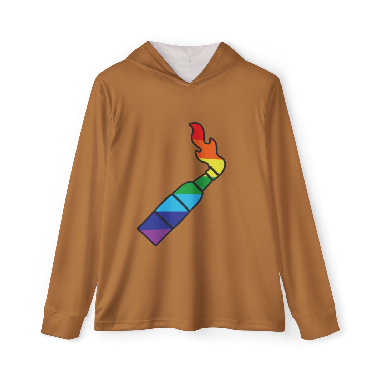 Pride "Candle" Performance Hoodie- Brown