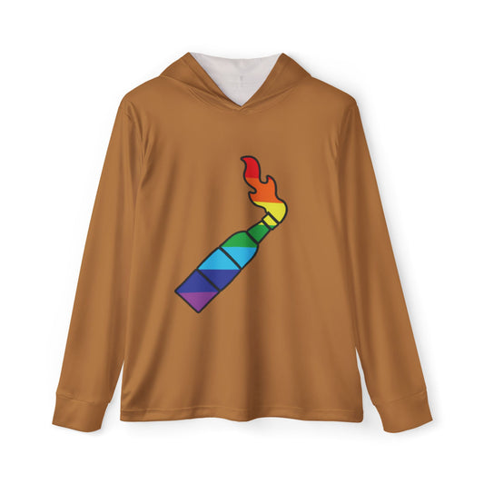 Pride "Candle" Performance Hoodie- Brown