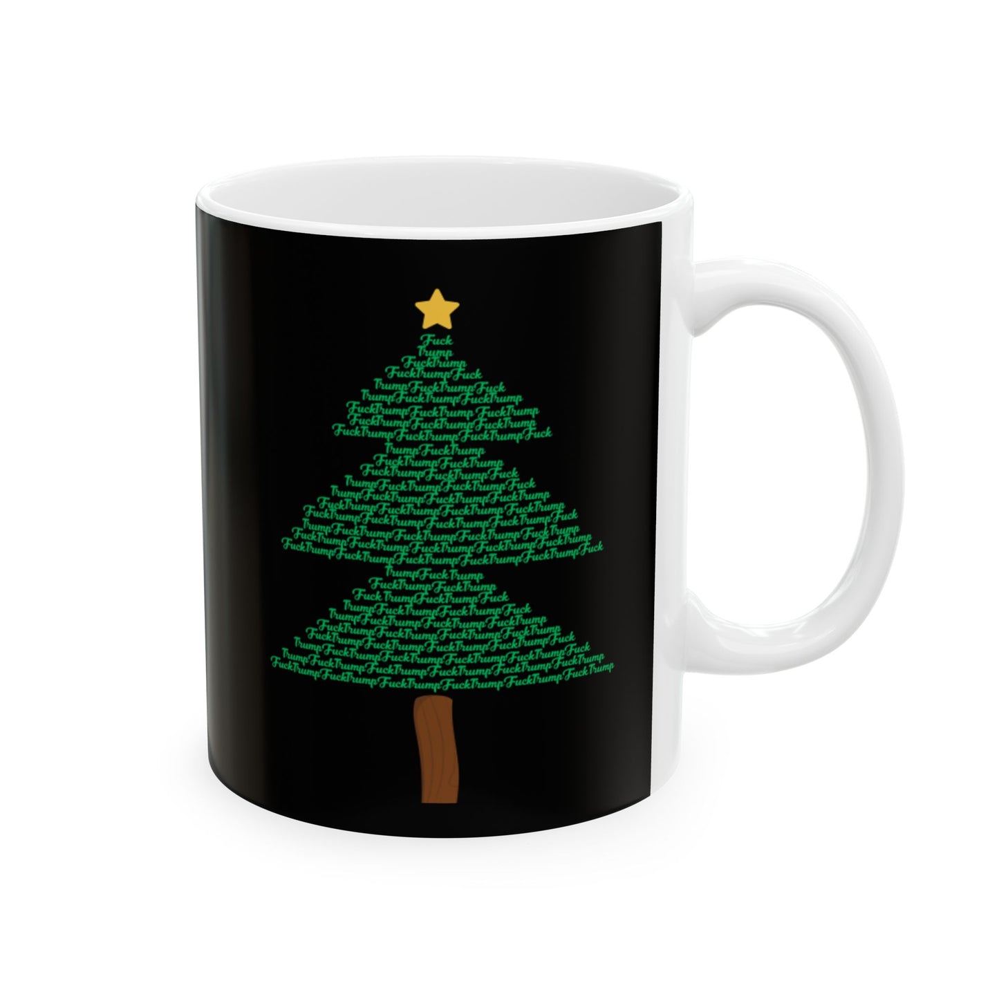 F*** Trump Christmas Holiday Mug- Black