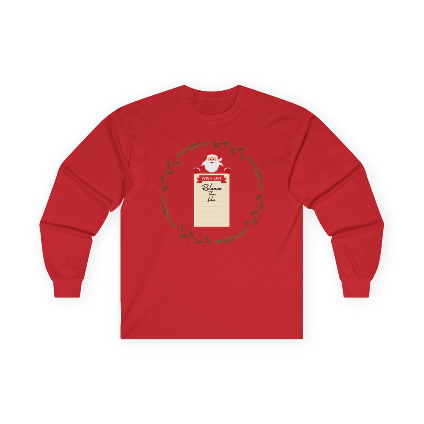 Release the Files Holiday Santa Long Sleeve Tee