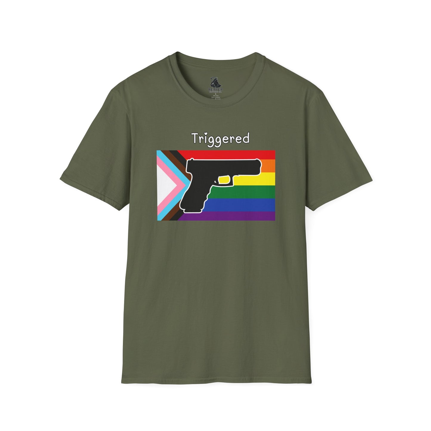 Unisex "Triggered" Pride Flag T-shirt