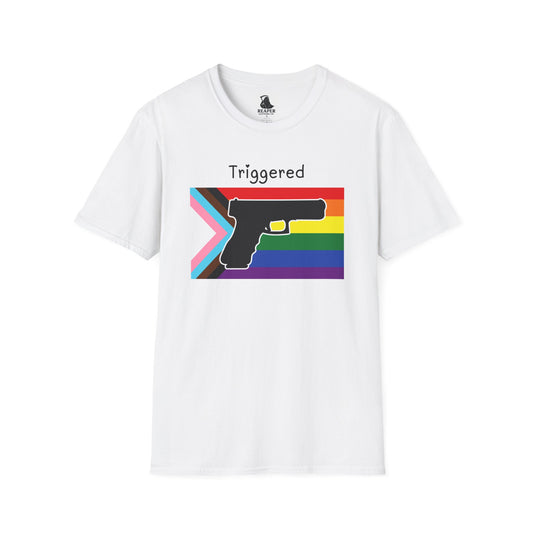Unisex "Triggered" Pride Flag T-shirt