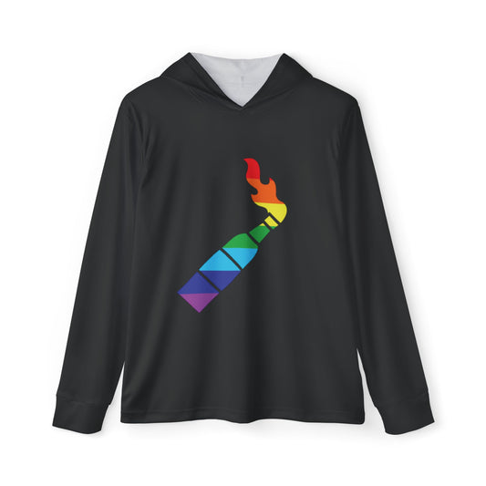 Pride "Candle" Performance Hoodie- Black