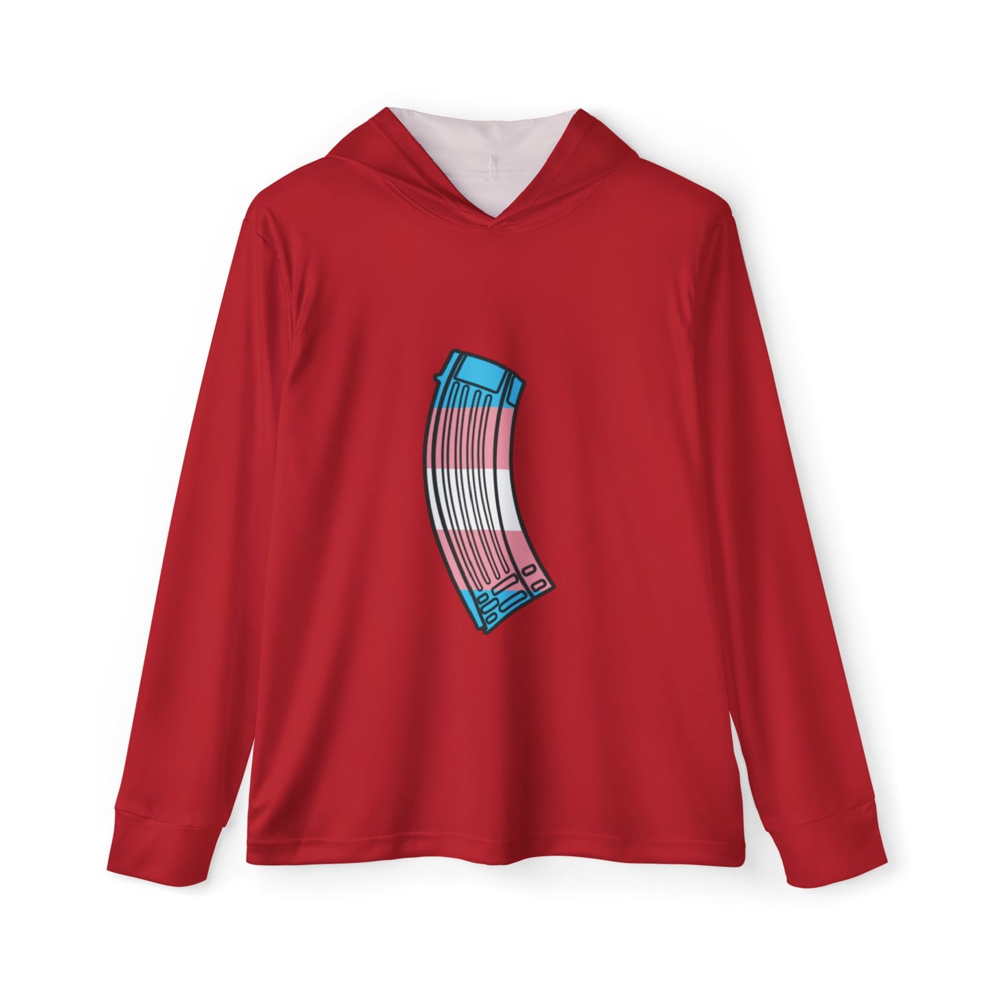 Unisex Trans Pride Flag Rifle Magazine Performance Hoodie- Red