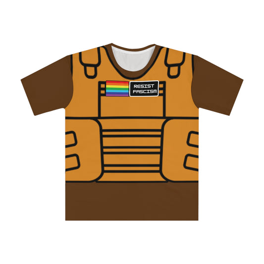 Unisex Tan Tactical Vest T-Shirt- Brown