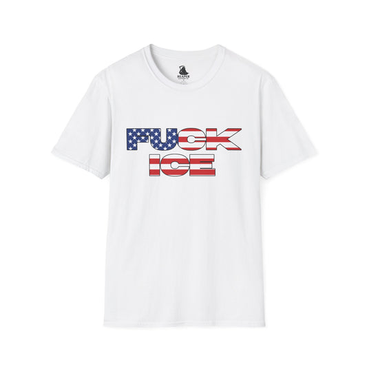 Unisex F**K ICE T-shirt- USA Flag