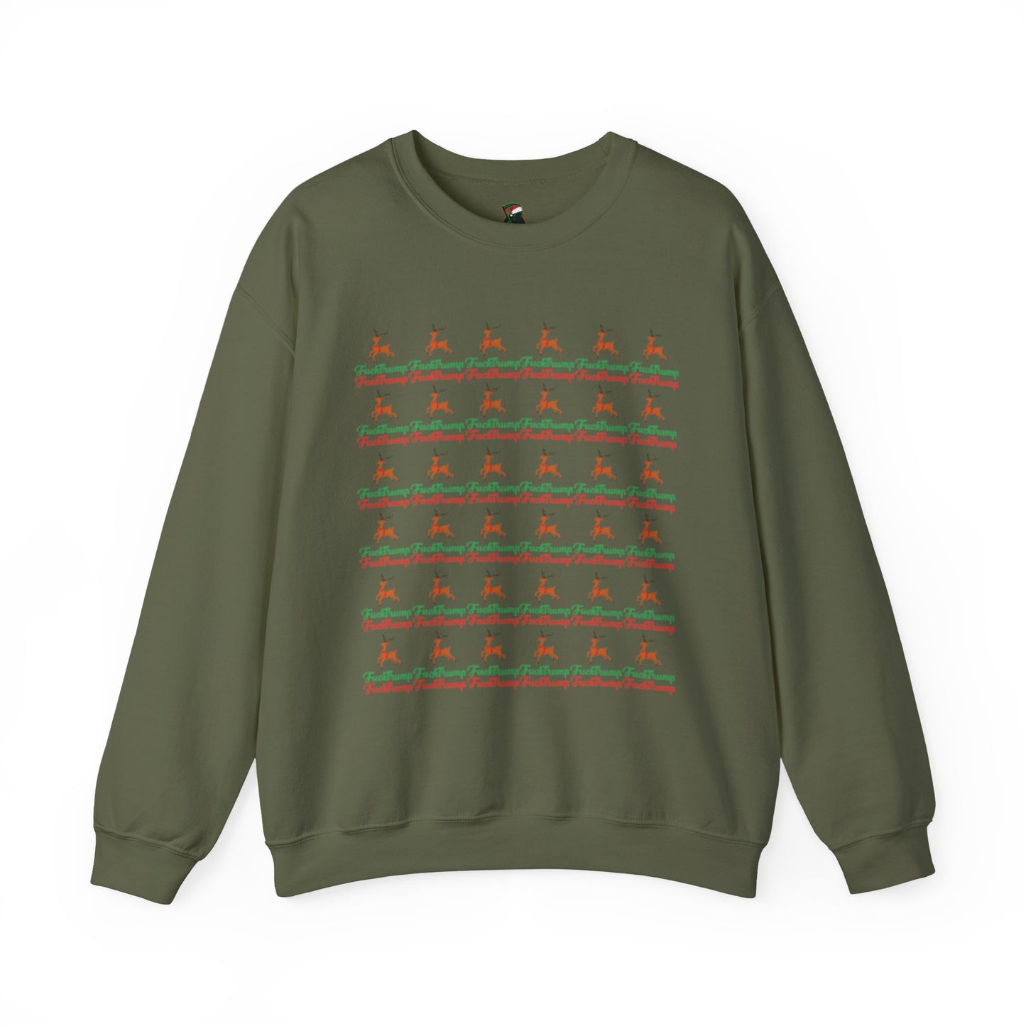 F*** Trump Pattern Christmas Holiday Sweatshirt