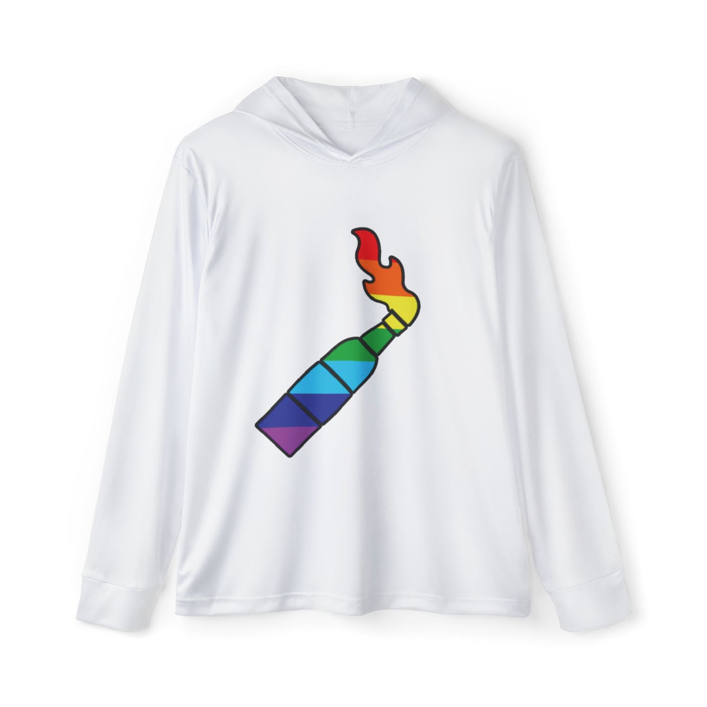 Pride "Candle" Performance Hoodie- White