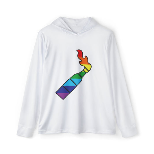 Pride "Candle" Performance Hoodie- White